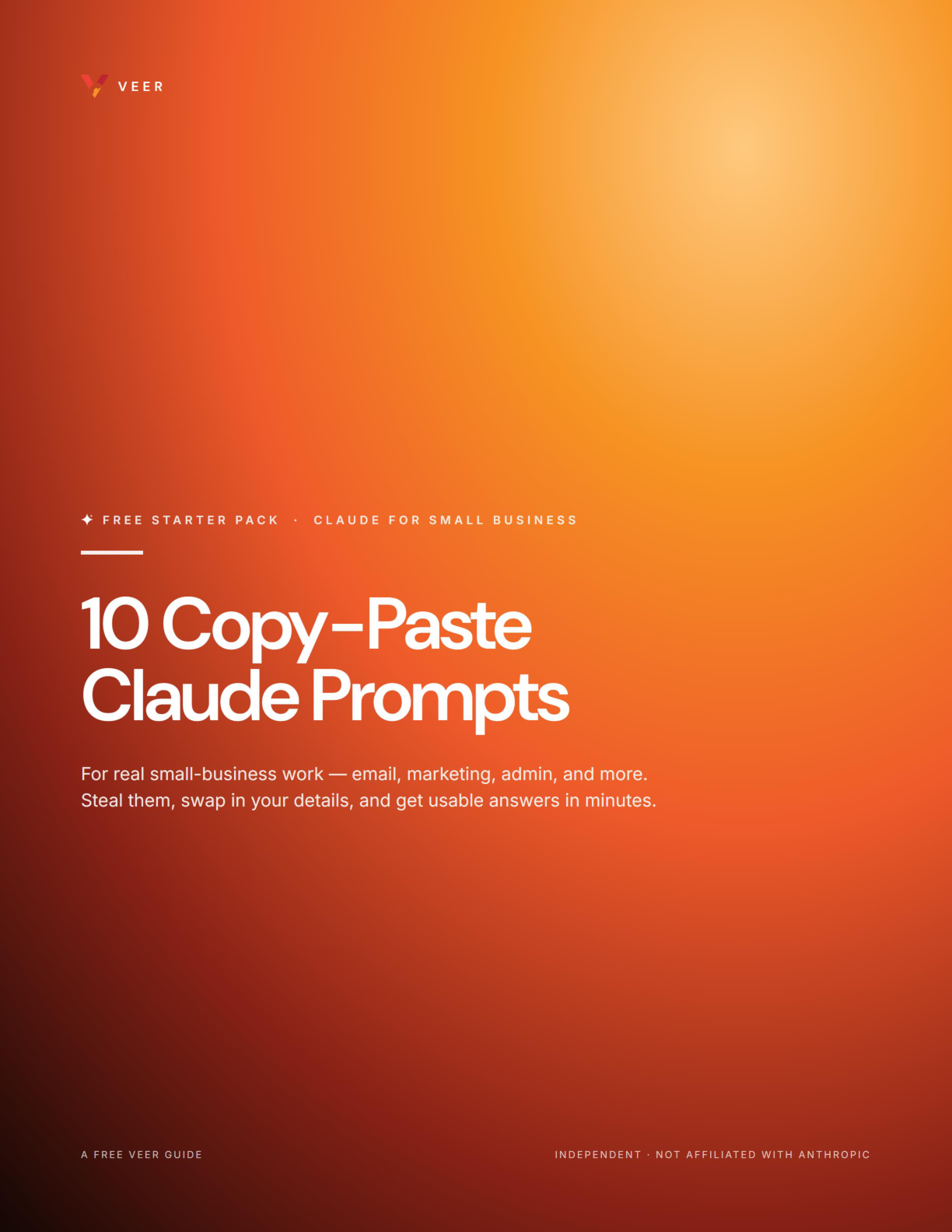 10 Copy-Paste Claude Prompts — free from Veer